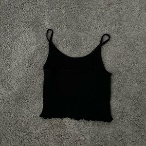 Black cropped tank top